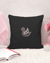 Swan Serenity 12: Exquisite White Embroidery Design - FineryEmbroidery